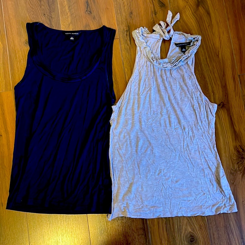 Banana Republic Tank Tops Sz Small, Purple/Heather Gray and Navy Blue